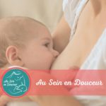 Image de couverture du podcast sur l'allaitement avec Caroline de Ville qui allaite sa plus jeune fille.
