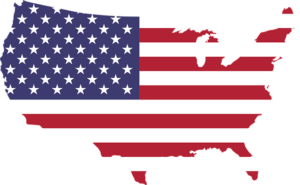 Image d'une drapeau américain pour illustrer le consensus américain sur les friens restrictifs linguaux. 